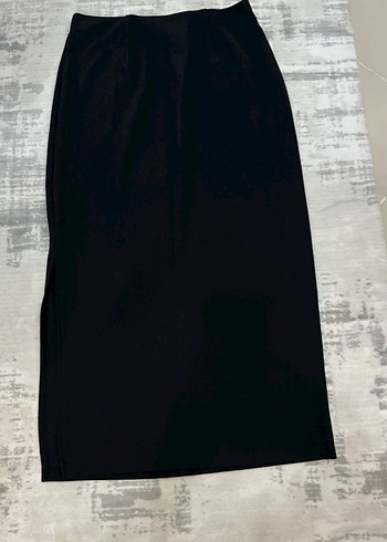 Düz Siyah Uzun Kadın Etek - Görsel 3