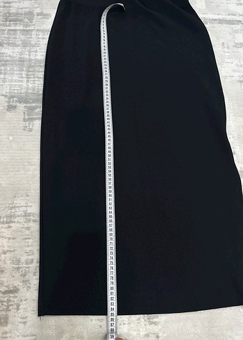 Düz Siyah Uzun Kadın Etek - Görsel 5