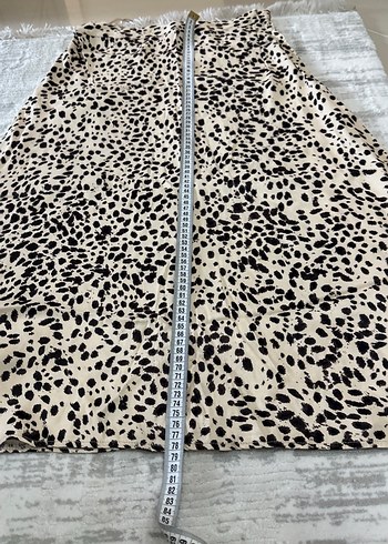 Zebra Desenli Uzun Fermuarlı Kadın Etek - Görsel 2