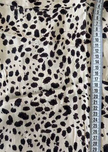 Zebra Desenli Uzun Fermuarlı Kadın Etek - Görsel 3