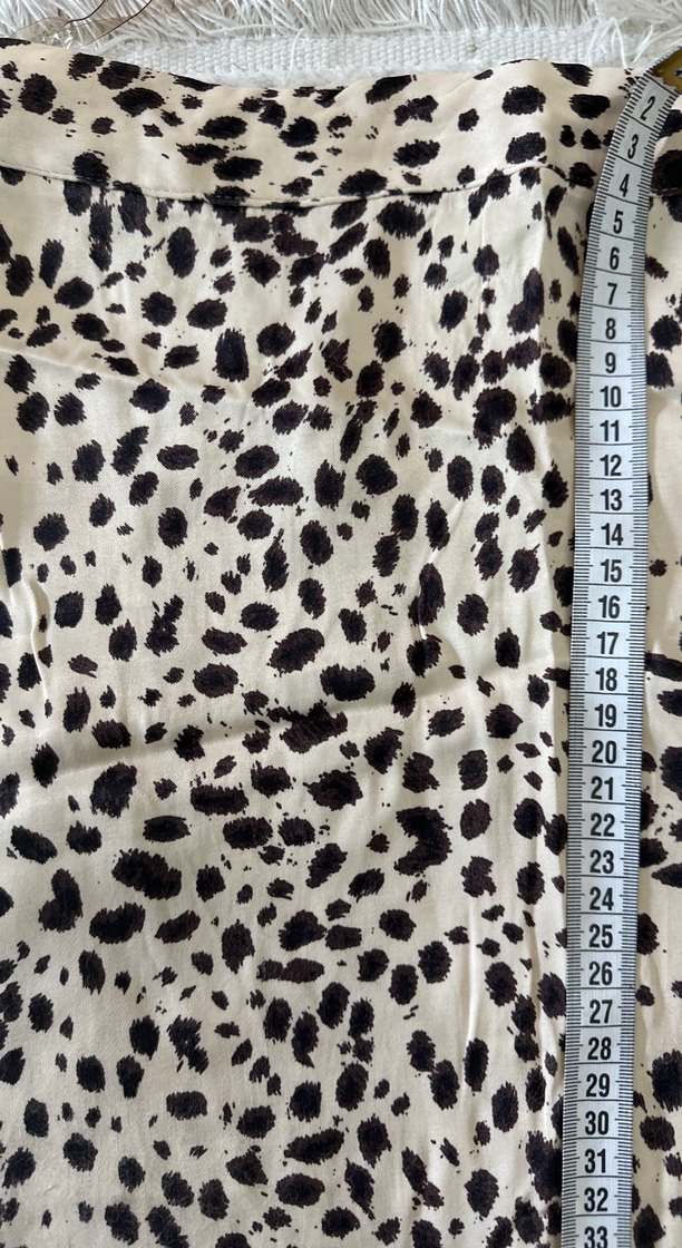 Zebra Desenli Uzun Fermuarlı Kadın Etek - Görsel 3