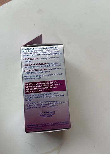 Nivea Luminous Skin Glow Peeling Etkili Tonik 100 ml - Görsel 4