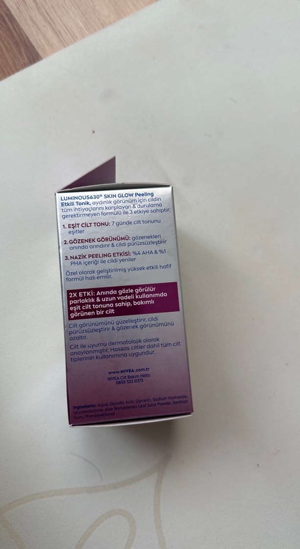 Nivea Luminous Skin Glow Peeling Etkili Tonik 100 ml - Görsel 4