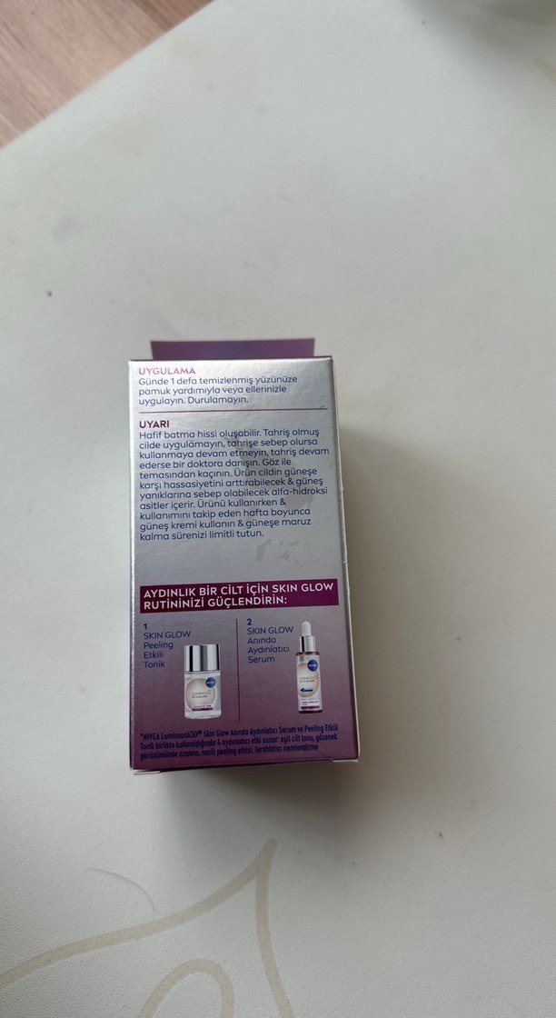 Nivea Luminous Skin Glow Peeling Etkili Tonik 100 ml - Görsel 3