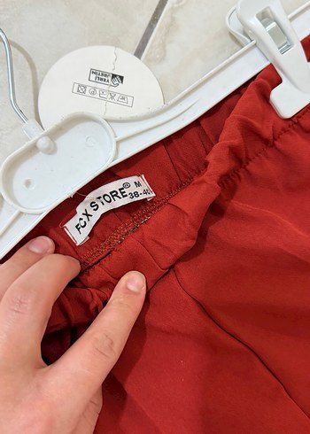 Kiremit Kadın Midi Kumaş Pantolon ETİKETLİ - Görsel 3