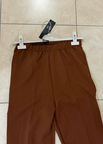 Kahverengi Kadın Kumaş Pantolon - Görsel 3