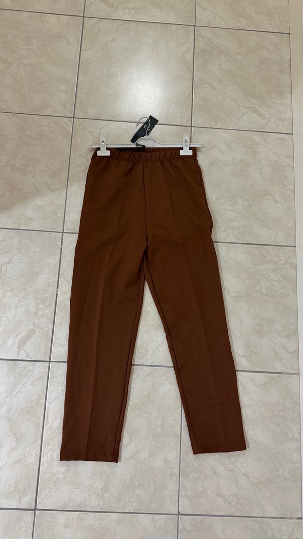 Kahverengi Kadın Kumaş Pantolon - Görsel 2