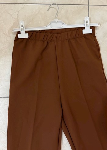 ZARAR FİYAT Kahverengi Kadın Kumaş Pantolon - Görsel 3