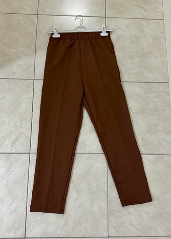 ZARAR FİYAT Kahverengi Kadın Kumaş Pantolon - Görsel 2