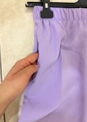 ZARAR FİYAT Kadın Pastel LilaRahat Kumaş Pantolon - Görsel 3