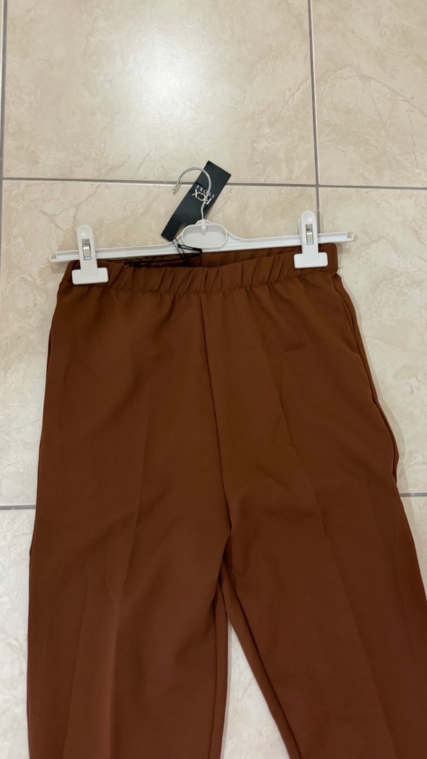 Kahverengi Kadın Kumaş Pantolon - Görsel 3