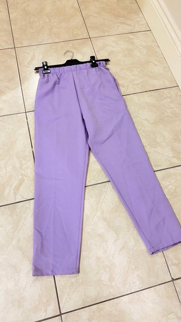 ZARAR FİYAT Lila  Kadın Kumaş Pantolon - Görsel 2