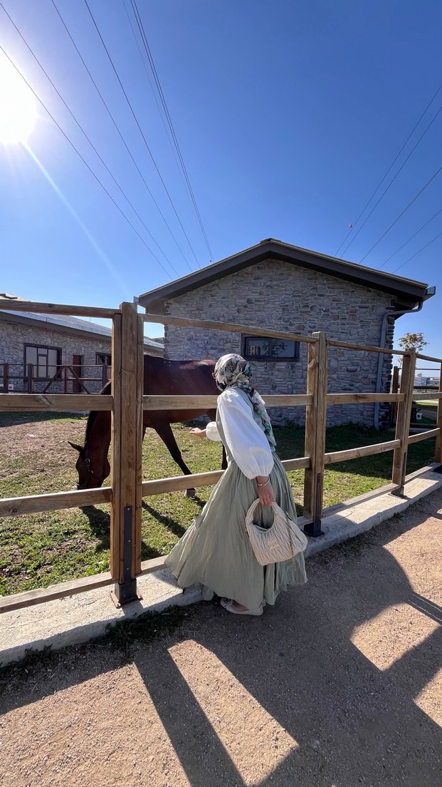 Yeşil kraş etek 42 beden - Görsel 3