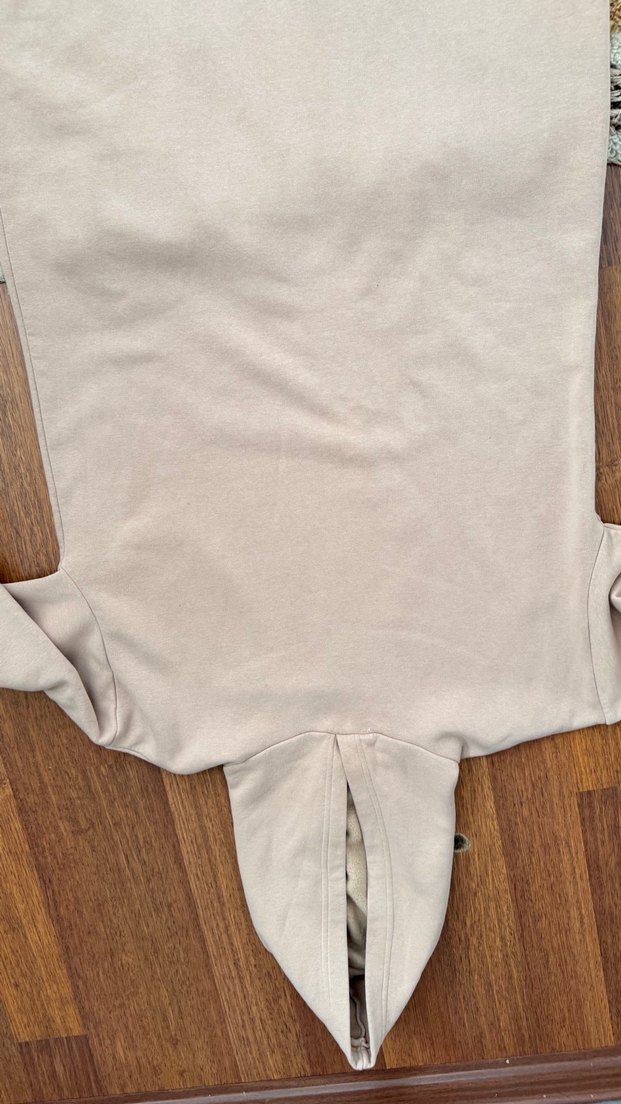 Bej Kapüşonlu swat elbise - Görsel 3