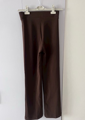 Zara Kahverengi Pilili Kadın Kumaş Pantolon