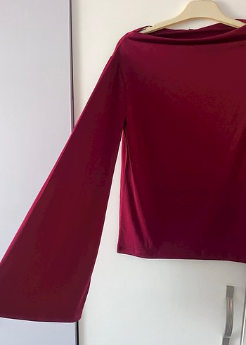 Bordo Kadın Bluz - Görsel 3