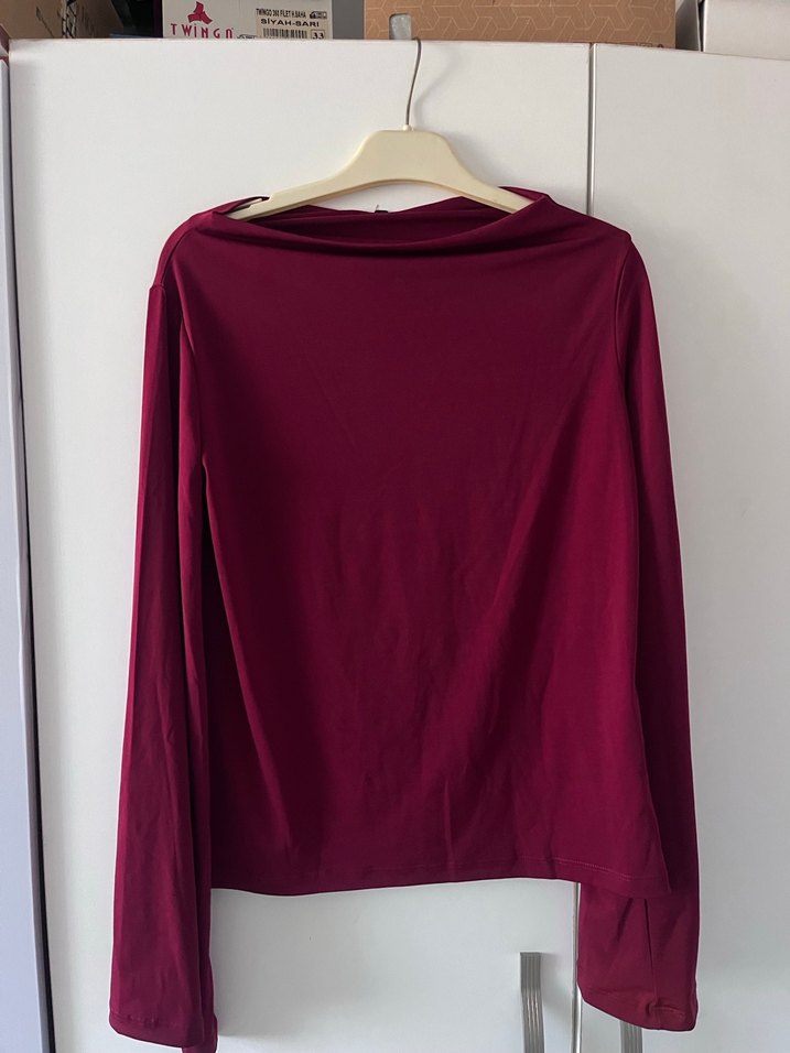 Bordo Kadın Bluz - Görsel 2