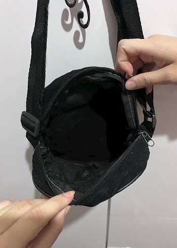 Siyah Süet Püsküllü Kadın Çapraz Çanta - Görsel 3