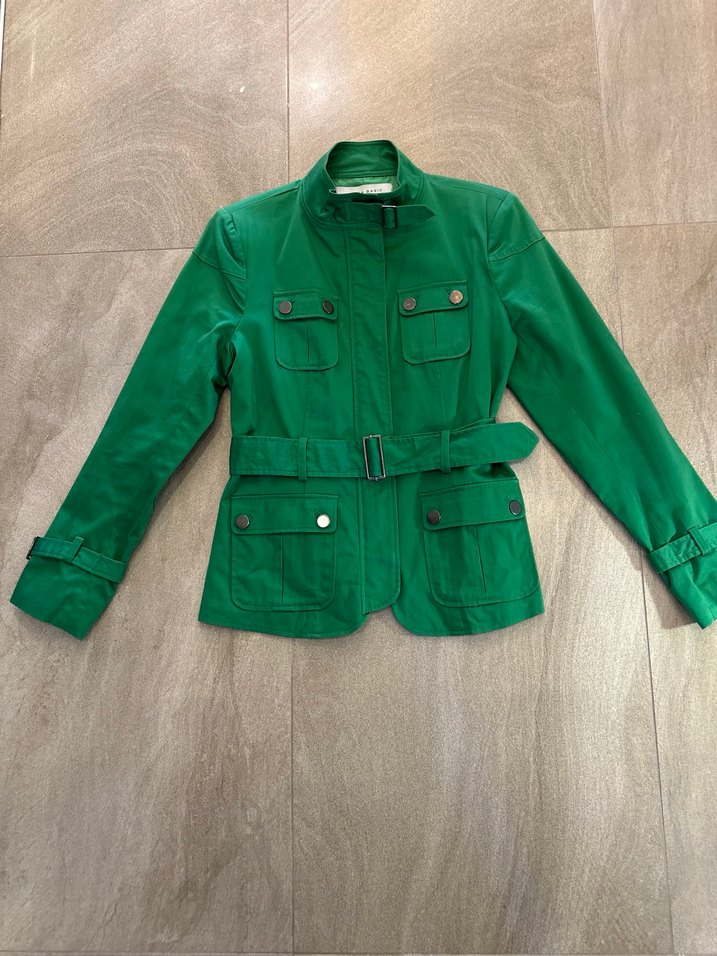 Kemerli Yeşil Midi Kadın Ceket - Görsel 2
