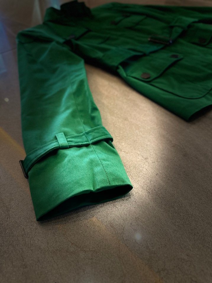 Kemerli Yeşil Midi Kadın Ceket - Görsel 4