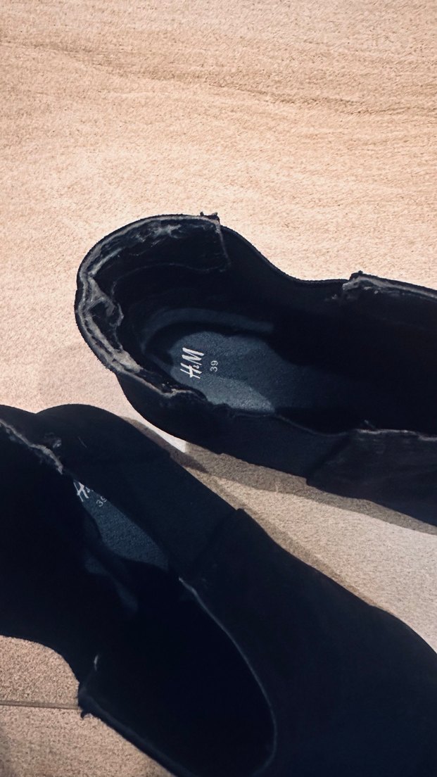 Siyah Süet Stiletto Topuklu Kadın Bot - Görsel 4