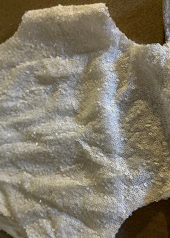 Beyaz Payetli Elbise - Görsel 2