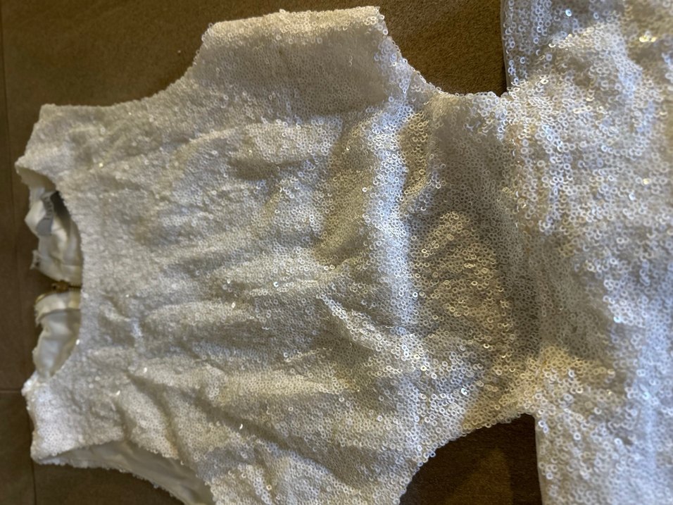 Beyaz Payetli Elbise - Görsel 2