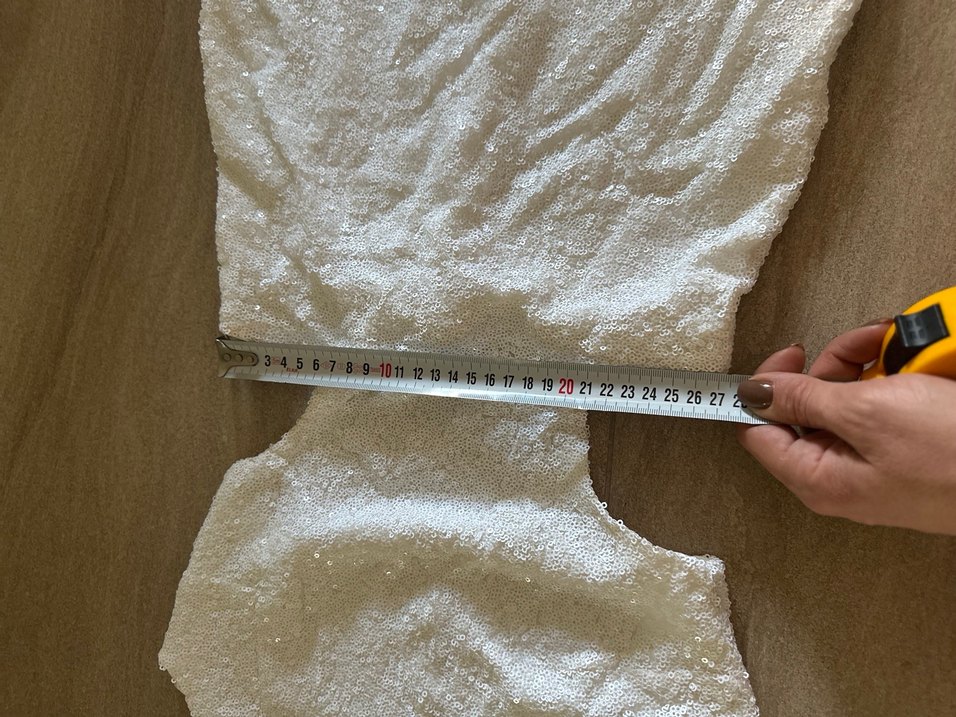 Beyaz Payetli Elbise - Görsel 5