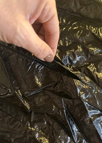 Siyah Kürk Detaylı Straplez Elbise - Görsel 6