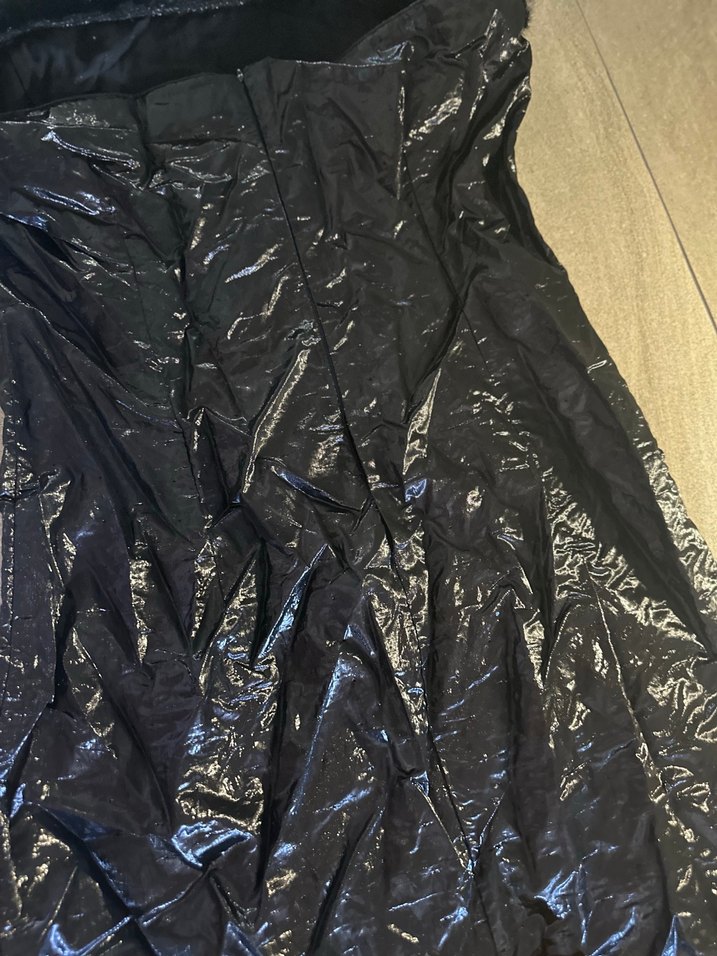 Siyah Kürk Detaylı Straplez Elbise - Görsel 5