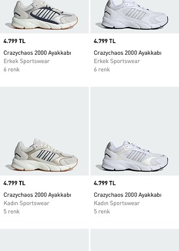adidas Crazychaos 2000 Beyaz Kadın Sneakers - Görsel 2