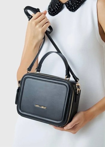 Siyah Deri Kadın Çanta - Modern Klasik - Görsel 2