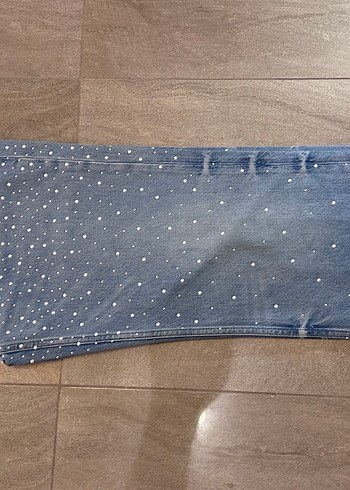 İpekyol taş baskılı Mavi wide leg Jean pantolon - Görsel 3