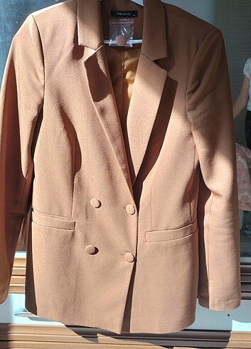 36 Beden kahverengi Renk Trendyol blazer ceket 