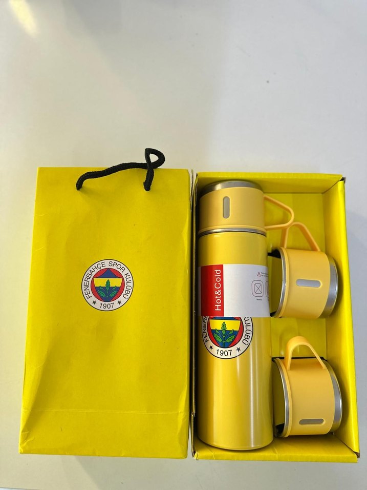 Fenerbahçe Sarı Termos ve Bardak Seti - Görsel 2