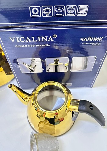 Altın Renkli Çaydanlık Seti - Görsel 4