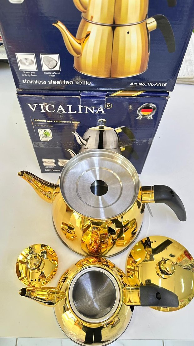 Altın Renkli Çaydanlık Seti - Görsel 2