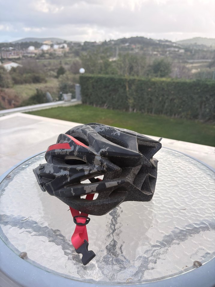 Kırmızı Baskılı Biker Motosiklet Kaskı - Görsel 3