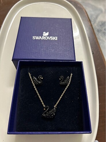 swarovski Swarovski Swan Kolye Küpe