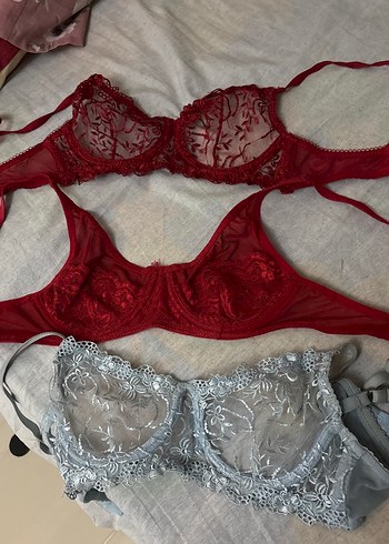 İşlemeli Bohem Tarzı Kırmızı Sütyen - Görsel 2