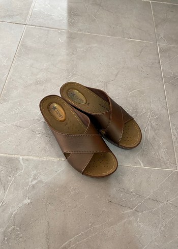 TWIGY Kahverengi  Kadın Dolgu Topuk Terlik - Görsel 4