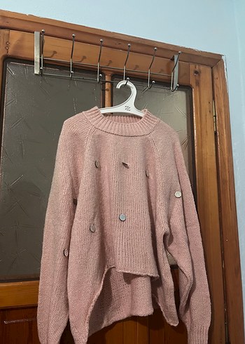 Pembe Triko Kadın Kazak - Görsel 2