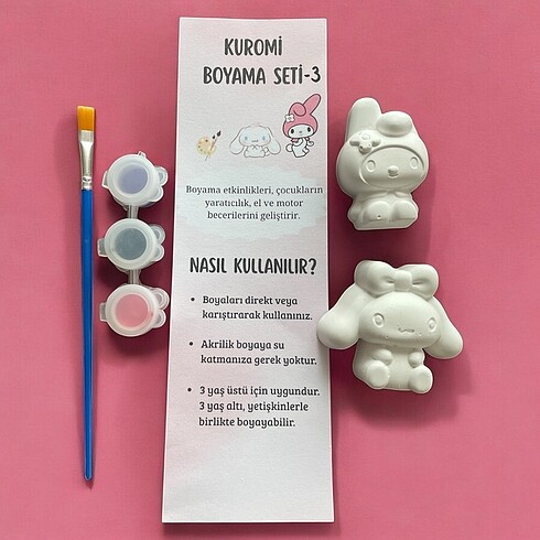 Beden Kuromi / Astronot / Hayvanlar Boyama Seti