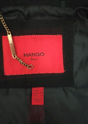 mango siyah Çift Sıralı Düğmeli Kaban - Görsel 2