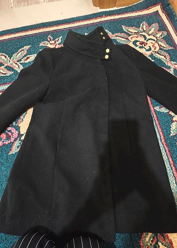 mango siyah Çift Sıralı Düğmeli Kaban - Görsel 5