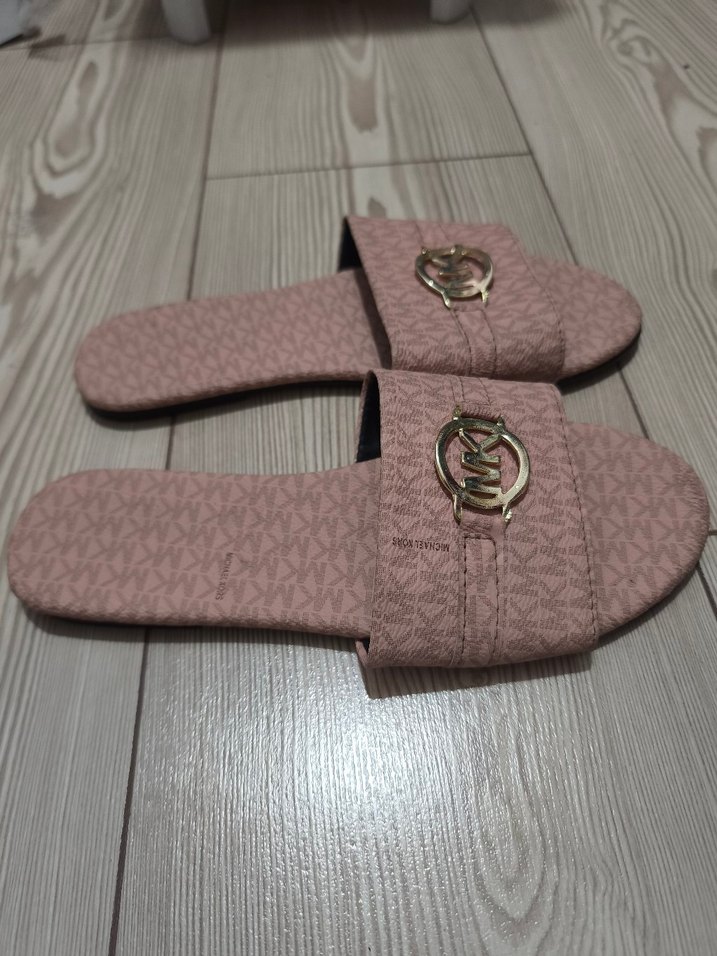 Pembe Tokalı Blok Topuk Terlik - Görsel 2