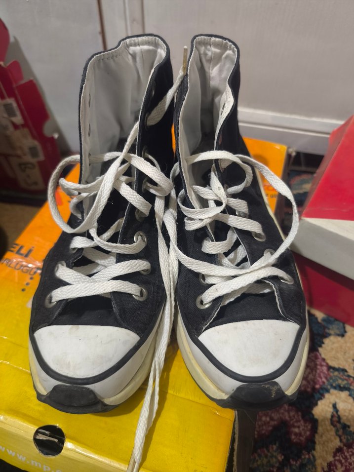 Siyah Kadın Dolgu Topuklu Günlük Spor Ayakkabı - Görsel 2