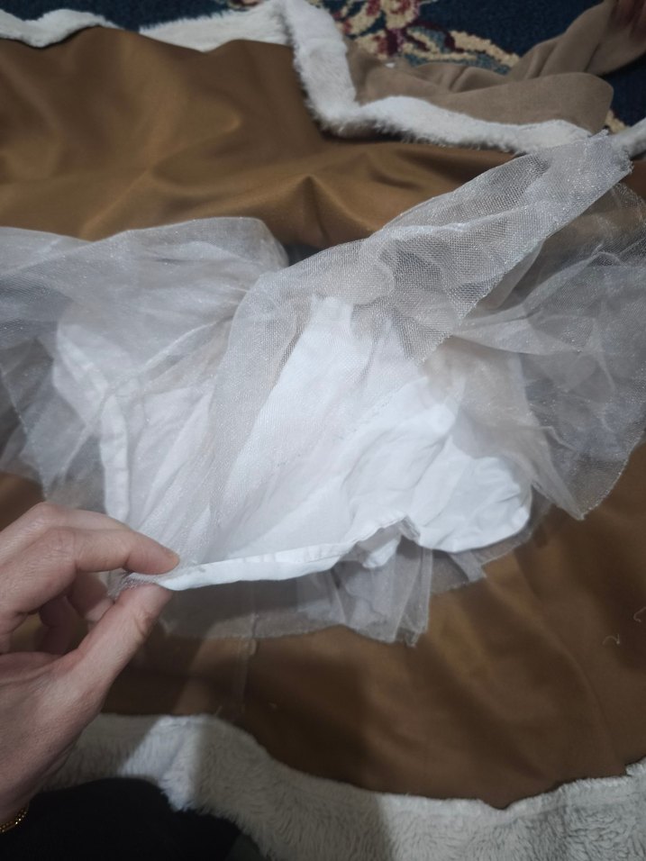 Kız Çocuk Bej Süet Kürk Detaylı Elbise - Görsel 3