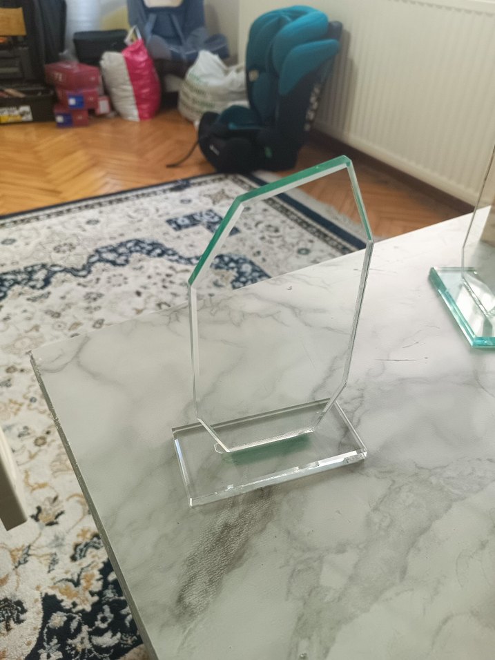 Turkuaz Renkli Şeffaf Dekoratif plaket - Görsel 2