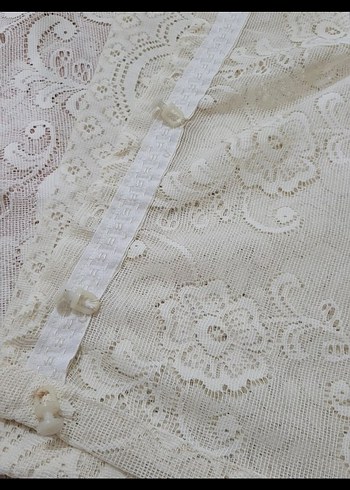 Çiçek Desenli Vintage Tül Perde 290*250 - Görsel 5